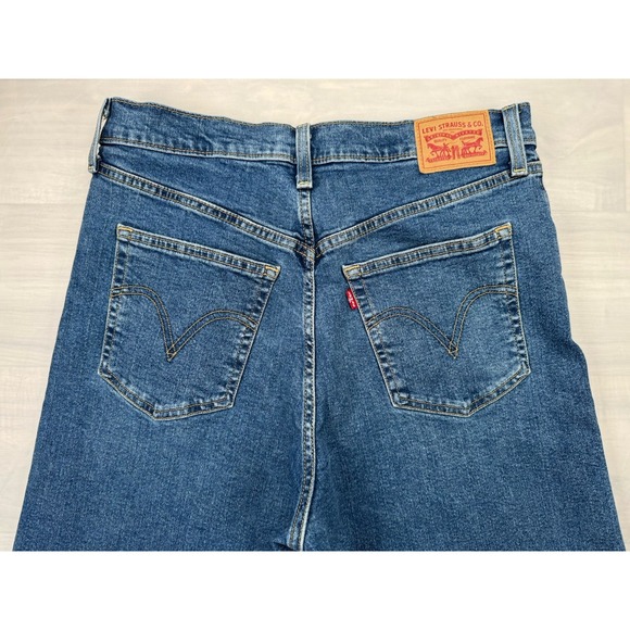 Levi's Ribcage Straight Ankle High Rise Button‎ Fly Jeans 32x27 Stretch - Picture 2 of 10